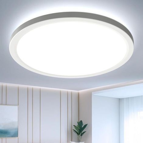 Plafonnier LED Moderne 6500K IP44 Ø22cm pour Salle de Bain Chambre Cuisine Salon Balcon (1/4)