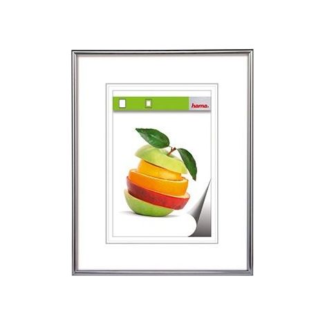 Hama Bilderrahmen Kunststoff silber 70 x 100 cm einfache schließe