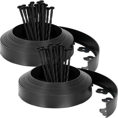 Velway Bordure Jardin - PVC Flexible Résistant UV/Gel - 20 mètres, Hauteur 5cm (1/5)