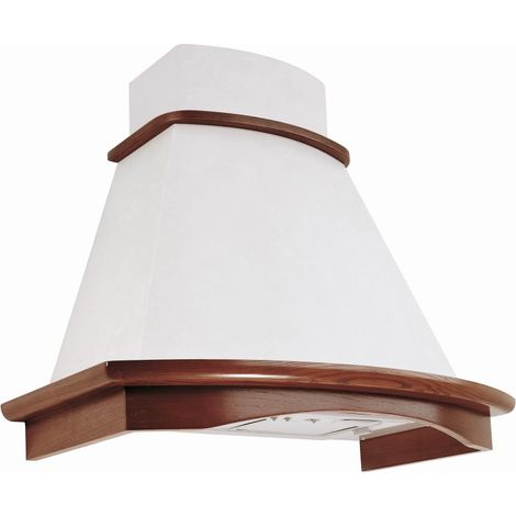 Cappa cucina rustica BELLA con cornice in legno intarsio cm 60