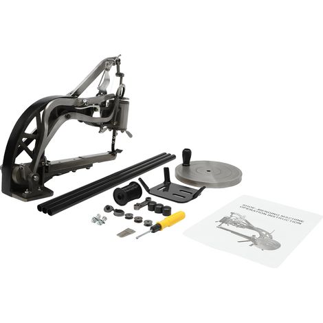 Máquina de coser manual, longitud de puntada ajustable, funcionamiento estable, color negro. (1/2)