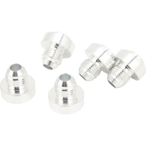Soudure sur bonde Adaptateur de tuyau de mazout soudable en alliage d'aluminium, filetage mâle 1/2 pouces, AN6, auto jauge (1/4)