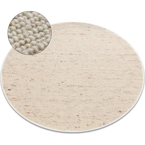 NEPAL Kreis 2100 beige Teppich – Wolle, doppelseitig, natur beige rund 100 cm (1/5)