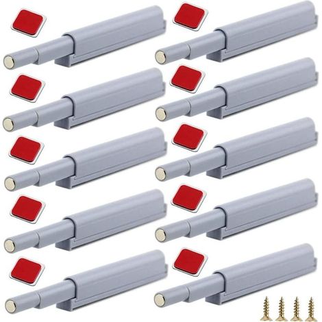 QAZQA Appuyez pour Ouvrir Magnétique Loquets Fermetures Magnétiques Push-open Ouvre et Ferme la Porte avec une Simple Pression (10 pièces) (1/4)