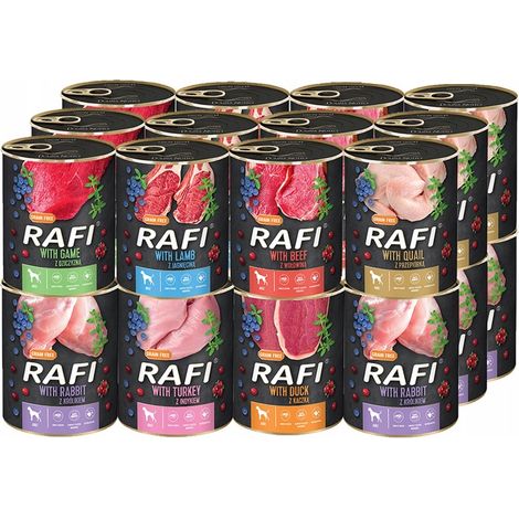 Dolina Noteci RAFI PREMIUM MIX di gusti, cibo umido per cani, 24 x 800 g