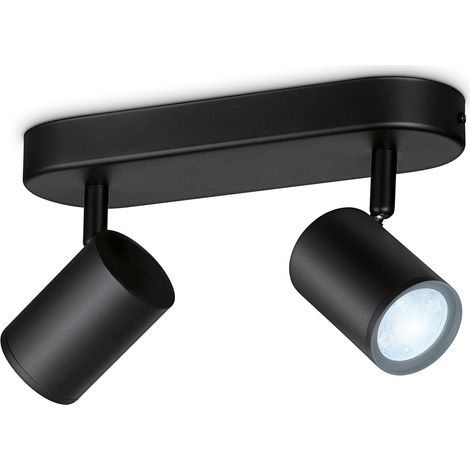 Plafonnier ledkia Imageo noir 10W métal design (1/5)