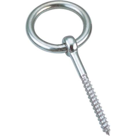 Piton Anneau Filetage Bois 4X45 Filetée sur 30 Inox A4-1 pièce