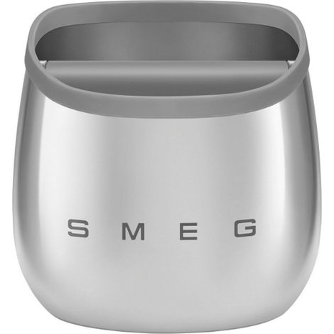 Smeg – Accessoire machine à café expresso knock box inox 13 cm – Base antidérapante – Barre de frappe amovible – ECKB01