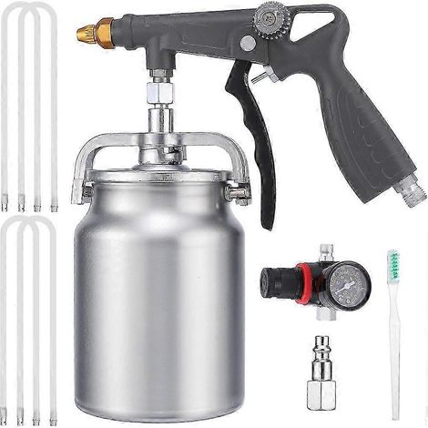 Le kit de pulvérisation d'apprêt comprend un godet d'alimentation à ventouse de 20 onces et quatre rampes de pulvérisation de 20 pouces compatibles avec le caoutchouc de revêtement intérieur de camion (1/5)