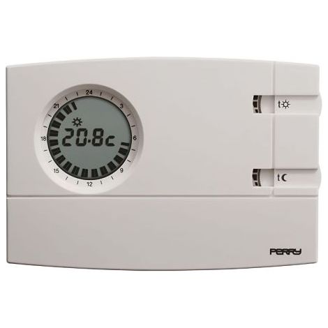 Perry cronotermostato analogico digitale giornaliero 3V serie “EASY” colore bianco - 1CRCR308/G