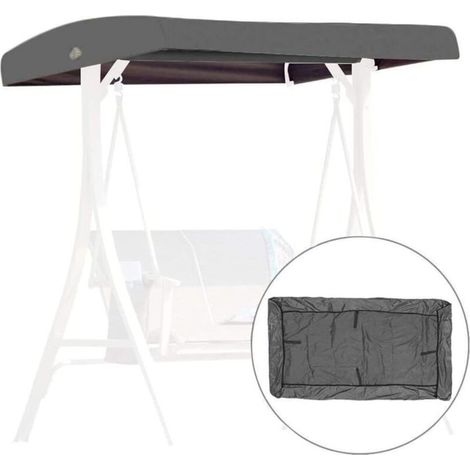 – Telo di ricambio impermeabile per altalena da giardino a 3 posti – Dimensioni: 191 x 120 x 23 cm – Tessuto Oxford resistente – 4 tasche rinforzate