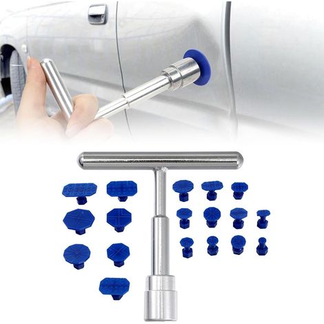 Outil Réparation de Debosselage,Kit Débosselage Ventouse,Kit Retrait Dent Enlèvement,Kit Debosselage sans Peinture,Outils de Réparation Carrosserie,Kit Réparation Bosses Voiture,19pcs (1/5)