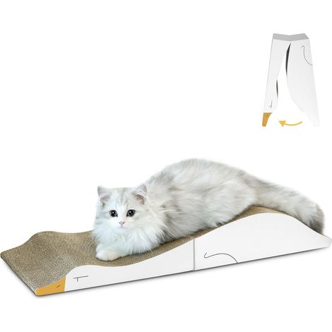 Griffoir en Carton en Forme de Canard pour Chat, Griffoir Ondulé Réversible et Pliable, Protection pour Meubles et Chatons d’Intérieur (1/5)