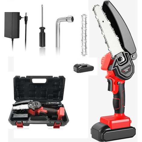 Mini Tronçonneuse Électrique Sans Fil,Sécateur Électrique avec Chargeur et 1 Batteries 21V, 6 Pouces 600W (1/3)