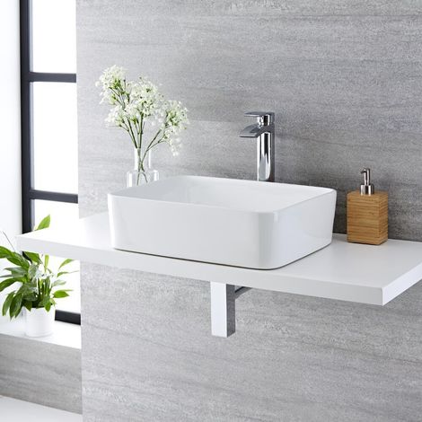 Ensemble Vasque Rectangulaire Alswear 48 X 37CM & Mitigeur Haut Razor