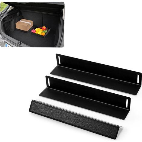 Organisateur de Coffre Séparateur de Coffre de Voiture Organiseur Coffre Voiture Fixation Velcro Pour Voitures SUV Breaks 30 cm de Long Antidérapants Bagage Segmentation 3Pièces (1/5)