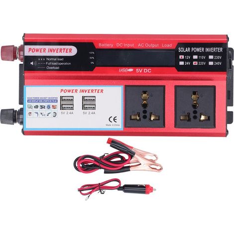 500-W-Solarwechselrichter für den Außenbereich mit modifizierter Sinuswelle, DC12V auf AC220V Wandler mit 4 USB-Anschlüssen (1/5)