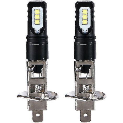 Set mit 2 H1 6000k ultrahellen weißen 6000lm LED-Lampen für Tagfahrlicht (Fernlicht)