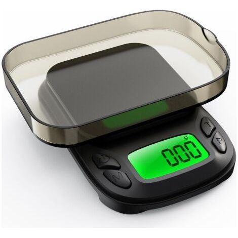 1000 g / 0,01 g de précision, balance de précision pour pièces et or, balance numérique mini multifonction avec calibration et fonction tare, 7 unités, balance en grammes, balance pour or (1/5)