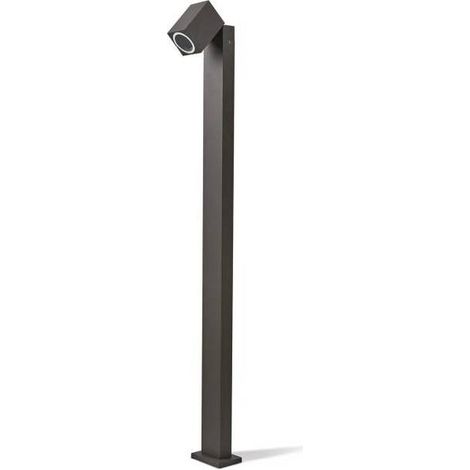 Borne de jardin Design noir avec spot orientable pour ampoule GU10 (1/3)