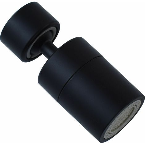royaluxe -Aérat De Robinet Mouss Pour Robinet Pivotant 360 Degrés-2 Modes Adaptat Fil Interne 22mm (Noir) (1/5)