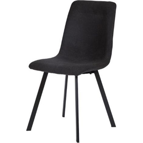 Chaise tissu gris foncé pieds métal (1/3)