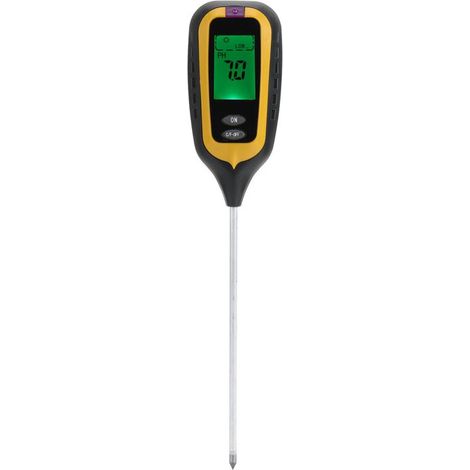 Testeur de sol 4 en 1 précis : mesure pH, humidité et luminosité, précision 0.1, fonctionne sans batterie incluse (1/3)