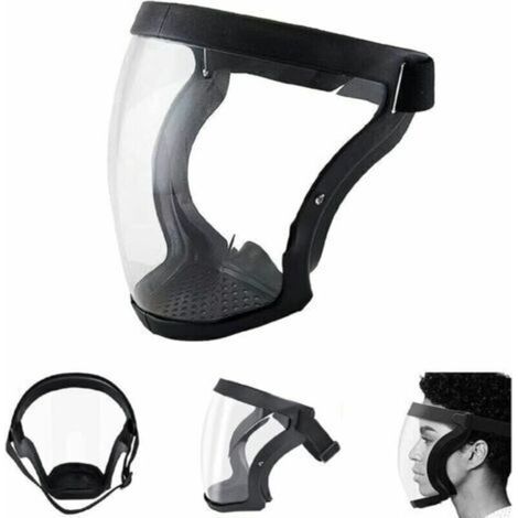 Écrans Faciaux Anti-buée, Écran Facial Super Protecteur Anti-poussière Visage Intégral Masque De Protection De Sécurité Transparent Noir,DEBUNS (1/5)