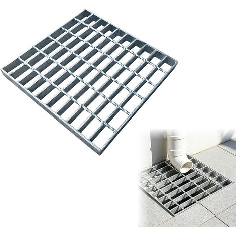 Grille galvanisée - 230 x 230 x 30 mm - Grille en métal pour drainage de sol (1/5)