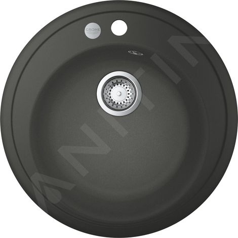 Évier composite K200 31656 1 bac rond diamètre 510 mm gris granit (1/5)