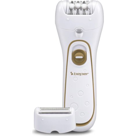 BEPER 3BEPI001 2-in-1 Epilierer, kabelgebundener oder Akkubetrieb, Plug & Play, zwei Aufsätze, zwei Geschwindigkeitsstufen, Rasierer und Silk-√©pil, schnelle Haarentfernung, Licht, Etui und Bürste ink (1/5)