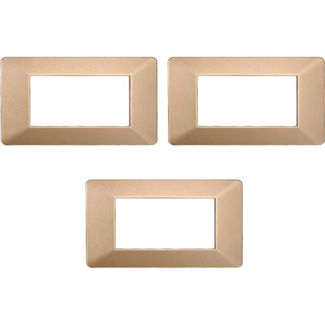 gloca Placche Plastica Compatibili Plana (3 Pezzi Oro, 4 Posti) (1/4)