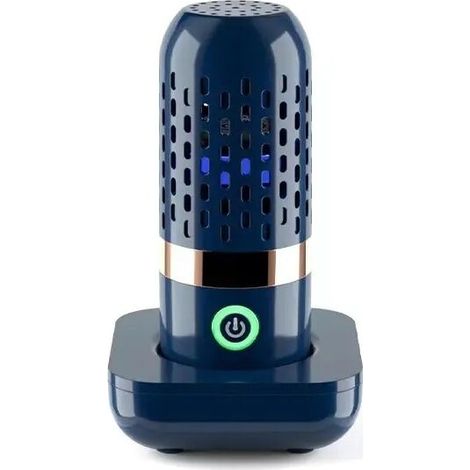 Device for cleaning, sterilizing and disinfecting food, removing pesticides and hormones from food, portable, blue