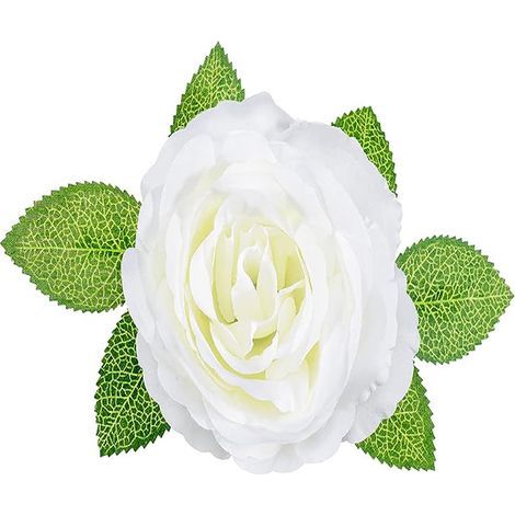 Décoration Voiture Mariage - Fleur Artificielle en Soie avec Ventouse en Silicone - Tulle Blanc 180 cm - Pour Pare-Brise Avant ou Carrosserie - Lot de 1 (1/5)