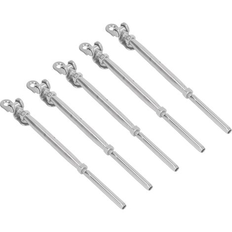 Lot de 5 vis à sertir à filetage conique en acier inoxydable 3/16 po pour garde-corps à câbles, usage industriel (1/5)