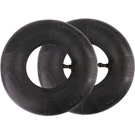 Juego de 2 piezas de cámara de aire de 4.10/3.50-4 pulgadas para carretilla de mano, carro, carro manual, carro de jardín, cortacésped, cámara de repuesto 4.10-4