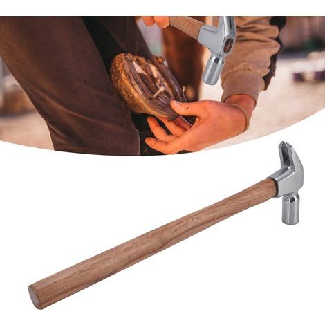 Marteau de Maréchal en Acier Outil avec Manche en Bois pour Ferrure et Soins des Sabots (1/5)