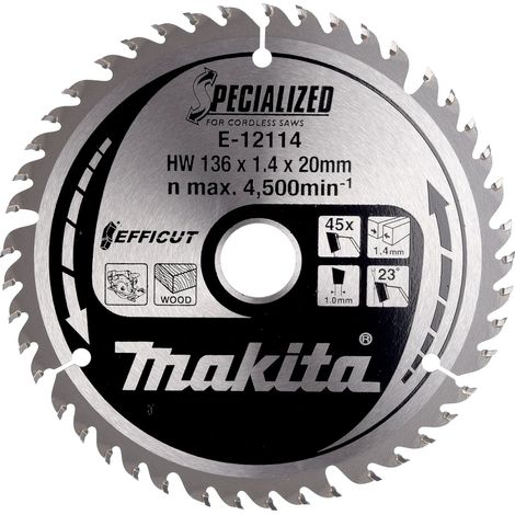 MAKITA E-12114 Specialized for wood 136mm x 20mm x 45T
