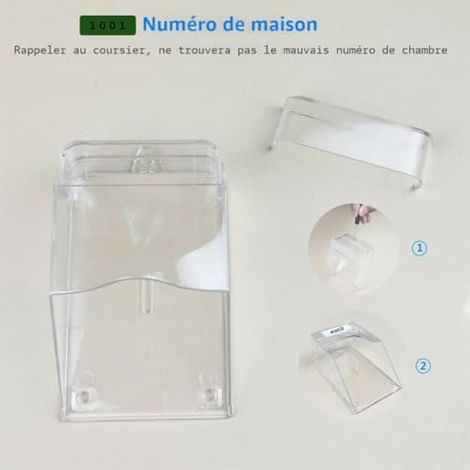 Cache-sonnette transparent étanche pour sonnette sans fil connectée (11 x 6 x 2 cm) (1/3)