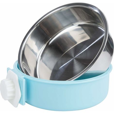 Bol Suspendu Gamelle Nourriture 2 en 1 Acier Inoxydable Animaux Alimentateur pour Animaux de Compagnie Chien Chat Lapin (1/5)