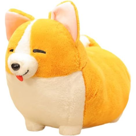 Coussin en peluche chien, coussin en peluche chien Corgi de 38 cm, peluche, jouet, animal en peluche pour fille et garçon, cadeau idéal (Corgi-A) (1/5)