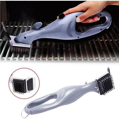 Filiyano-Brosse de nettoyage pour barbecue à vapeur, poils en acier inoxydable à 360° pour barbecues à gaz, à charbon et électriques, grise (1/5)