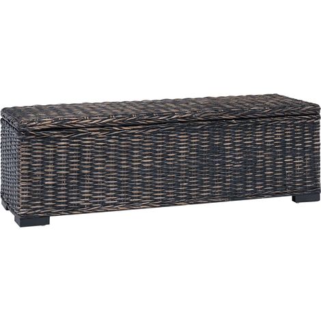Storage Box with Storage Black 110 x 35 x 45 cm vidaXL
