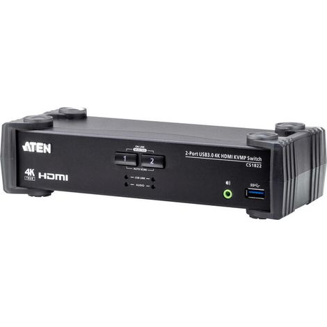 Conmutador KVM Aten CS1822-AT-G negro (1/3)