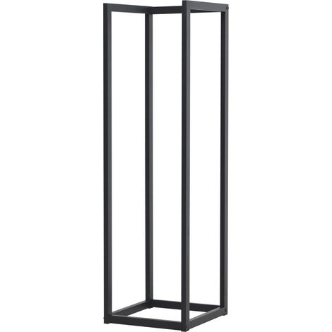 Portalegna per uso interno/esterno portalegna di design supporto per legna da ardere acciaio 35 x 35 x 120 cm nero 030006291