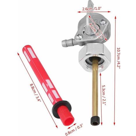 CHOYCLIT Moto Universel Robinet de Carburant Essence, Valve de Commutateur de Réservoir D'essence pour CB350/CB400/CB750/CX500 (1/5)