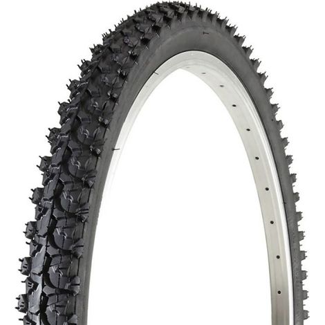 Pneu Velo - 26x1.95 - Vtt - Etrto 50-559 - Tringle Metal - 27 Tpi - Noir - 1 Piece