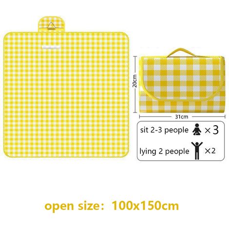 Couverture de pique-nique imperméable et antidérapante, tapis de sol pliable pour le camping et la tente, en tissu Oxford (1/5)