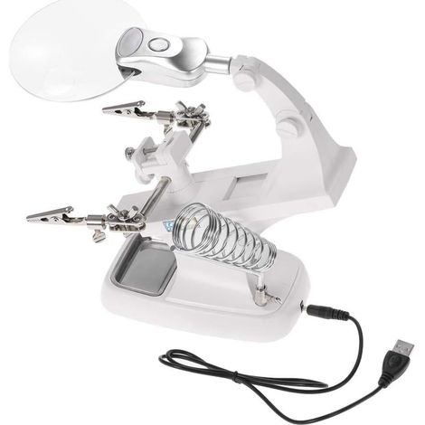 Support pour station de soudage LED rotative à 360° avec pinces et pinces crocodiles (1/5)