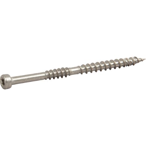 Tornillos para tarimas ESSVE ESSDECK MAX de acero A4 para tablas de madera 4,8 x 75 mm, 250 unidades